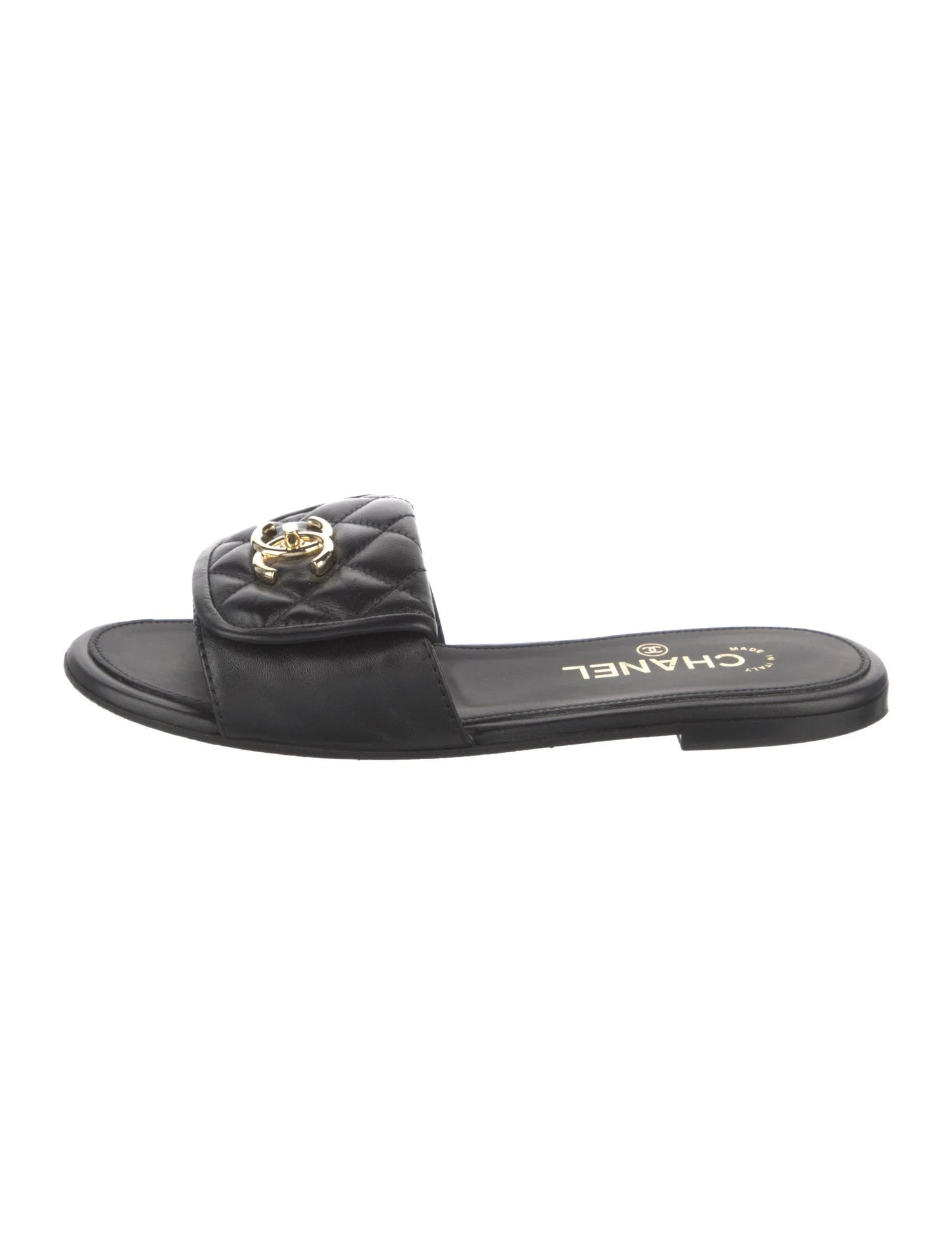 CHANEL Interlocking CC Logo Slippers