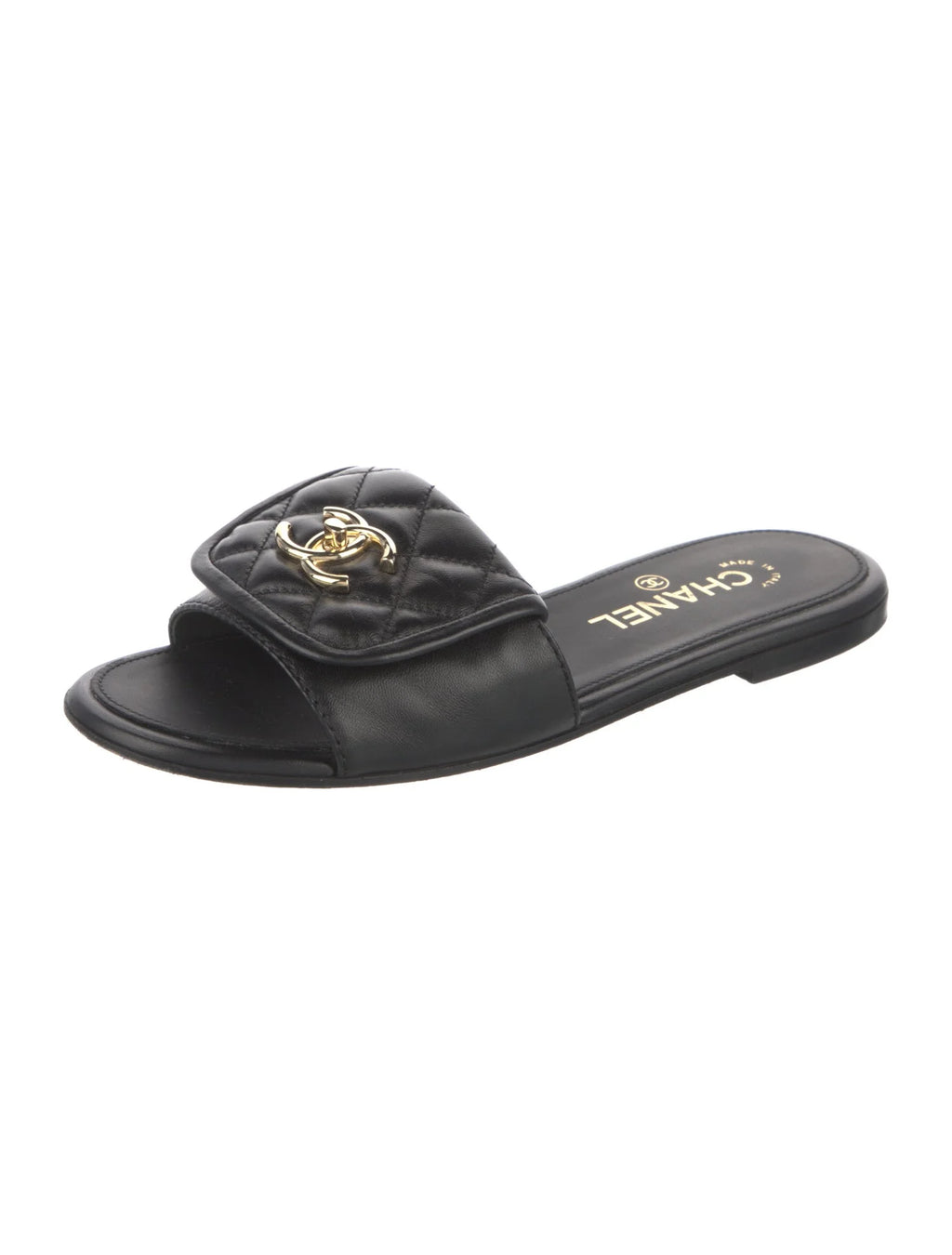 CHANEL Interlocking CC Logo Slippers