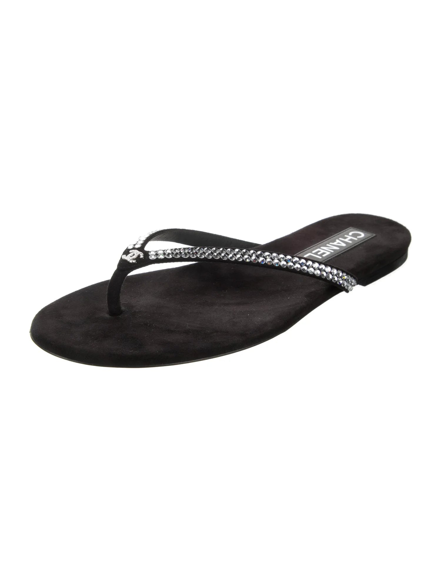 CHANEL Interlocking CC Logo Flip Flops