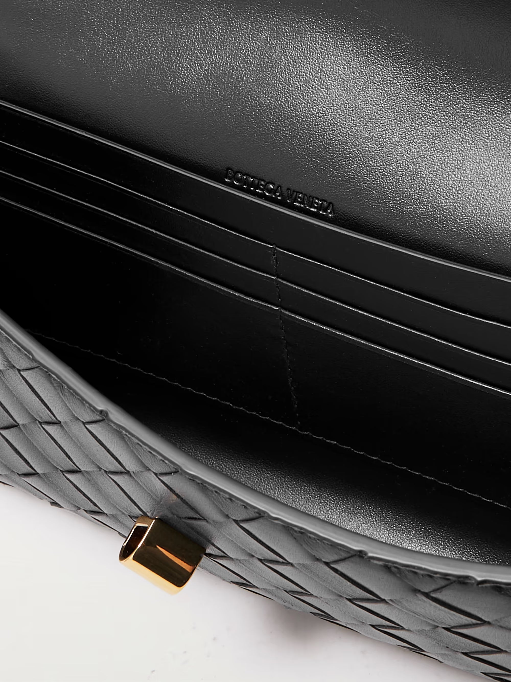 Bottega Veneta Long Andiamo intrecciato leather clutch