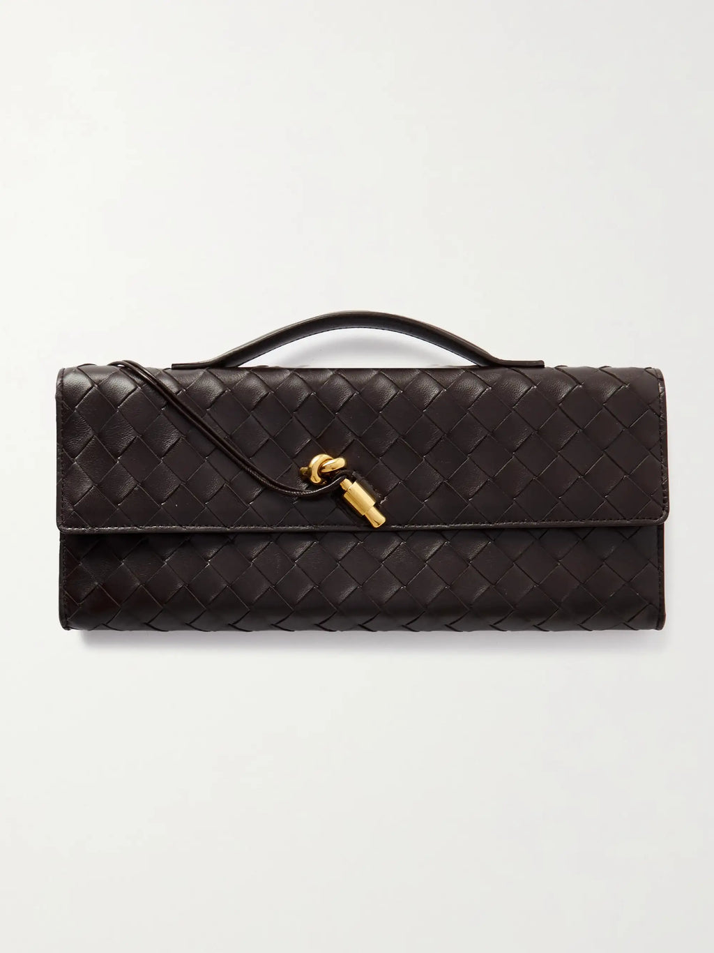 Bottega Veneta Long Andiamo intrecciato leather clutch