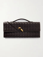 Bottega Veneta Long Andiamo intrecciato leather clutch