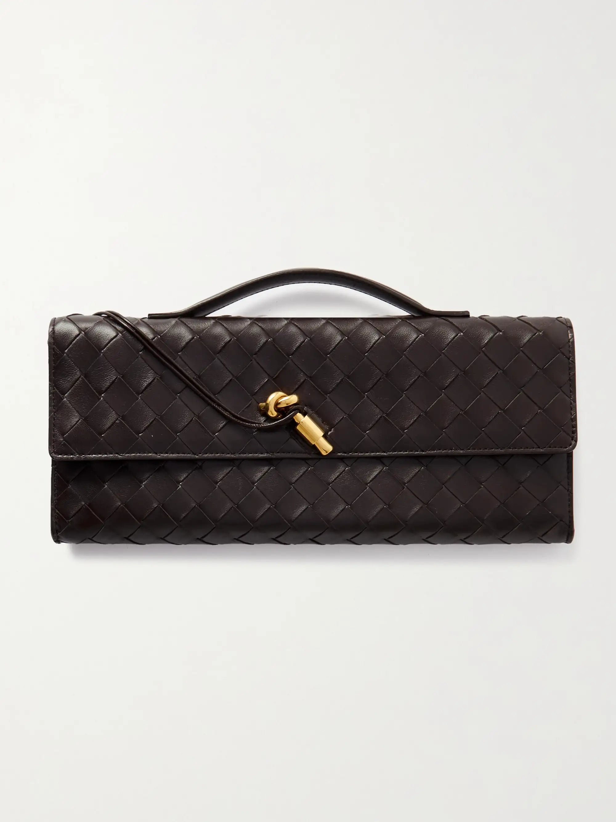 Bottega Veneta Long Andiamo intrecciato leather clutch